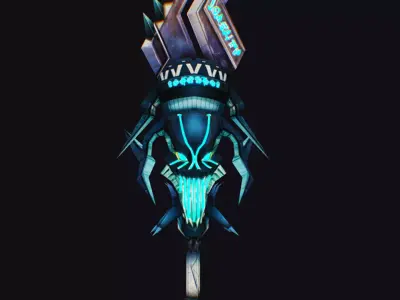 Sword Demonic Cutting Fantasy Melee Dagger Blade Saber Axe Demon Low-poly 3D model