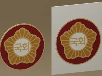 Emblem of the National Assembly of Korea 3D model