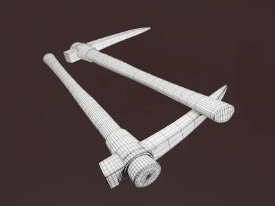 PICKAXE - ONE ARM Free low-poly 3D model