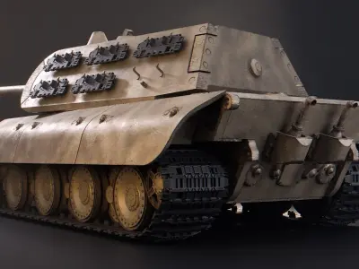 Panzer E100 - WW2 German Heavy Tank Low-poly 3D model