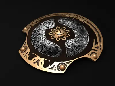 Dota 2 Championship Shield Low-poly 3D model
