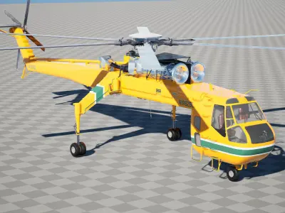 Carrier Helicopter - Unreal Engine Project Low-poly 3D model