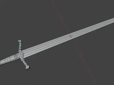 Lowpoly Sword Low-poly 3D model