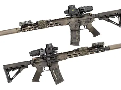 M4A1 URGI RIFLE Low-poly 3D model