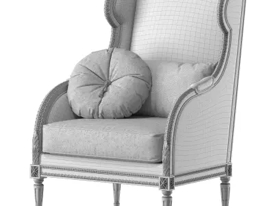 chairish armchair art 4353 3D model