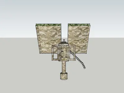 Mounted Machinegun Free 3D model