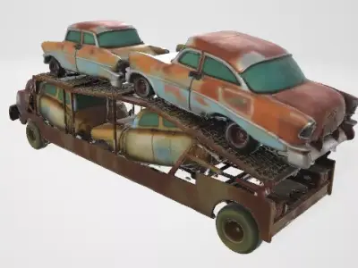 Abandoned Cargo Truck   3D model