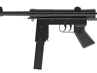 Halcon ML-63 Submachine Gun 3D model