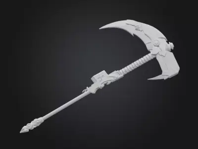 Mobile legends Ruby weapon Scythe  Low-poly 3D model