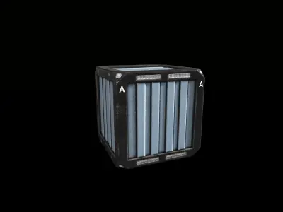 PBR Sci-fi Box  Low-poly 3D model