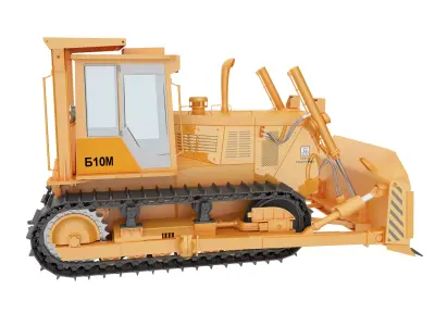 bulldozer Low-poly 3D model