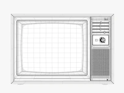Retro TV 3D 3D model