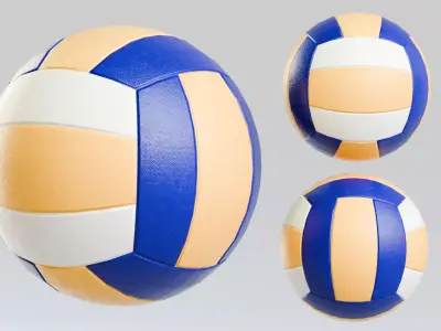 Balls Pack - Volleyball Ball Low-poly 3D model