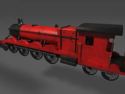 Steam Train Low-poly 3D model purchase