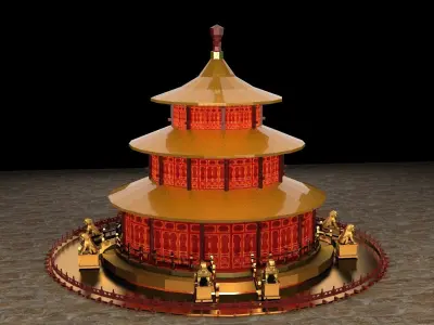 Chinese temple  3D model