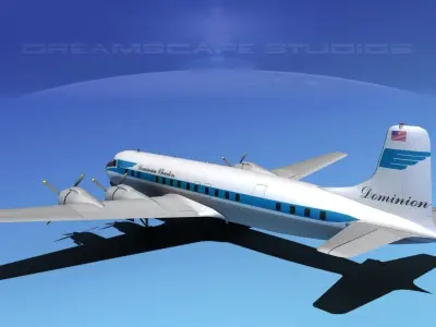 Douglas DC-7C Dominion Charter 3D model