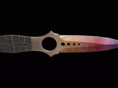 Skeleton Knife Fade Low-poly 3D model