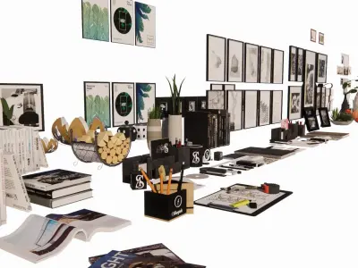 Accessories decoration interior 3d model Part 2 3D model