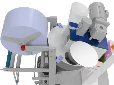 3D design of a powder packaging machine 3D model
