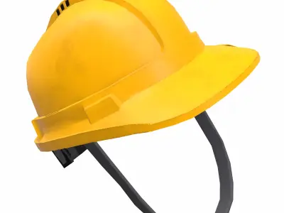 Safety Helmet Low Poly Low-poly 3D model