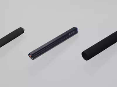 Weapon Suppressors Bundle 3 Modular Game-Ready Assets Low-poly 3D model