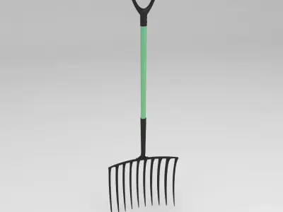 Gardening bedding fork 3d model 3D model