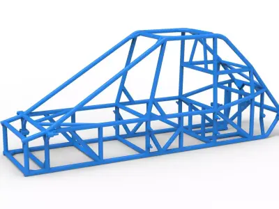 Frame of Experimental Pavement Silver Crown Car V3 Scale 1 to 25 3D print model