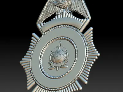 BADGE with eagle 3D print model