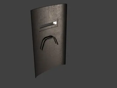 Riot Police Shield Free low-poly 3D model