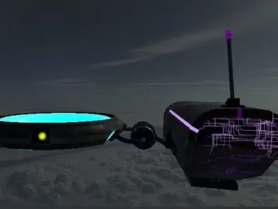 Drone Sci-fi Electric Low-Poly 3D Model Low-poly 3D model