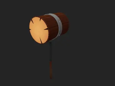 Wooden Mallet 3D model