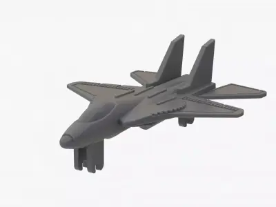 Lego 3D scan plane Low-poly 3D model
