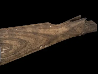 AK - STOCK - AKM WOOD STD Low-poly 3D model