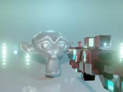scifi weapon  Low-poly 3D model buy