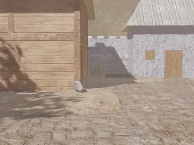 Medieval Village Layout 3D model