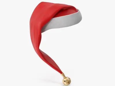 Christmas Hat with Bell 2 v2 3D model