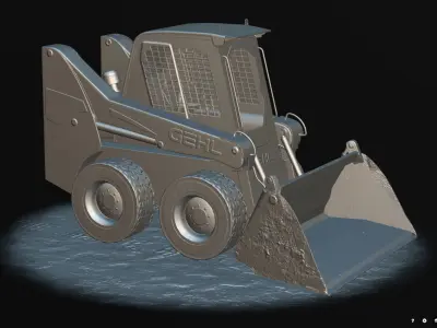 Skid steer Loader Lowpoly Low-poly 3D model