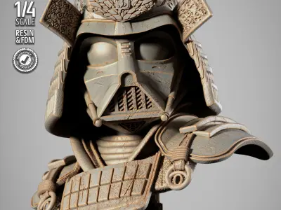 STAR WARS Darth Vader Samurai Portrait Bust 3D print model