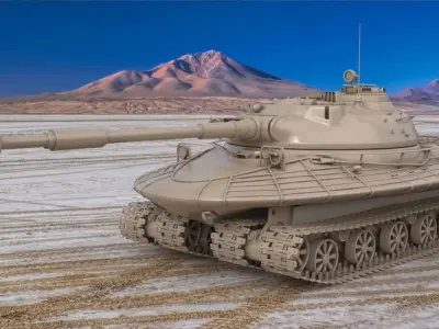 Tank Object 279  Clay  Vray 3D model