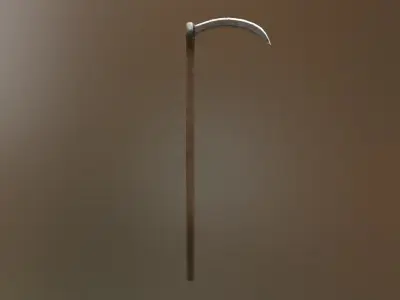PBR Scythe farmer death sickle Low-poly 3D model