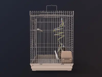 Bird Cage 3D model 5