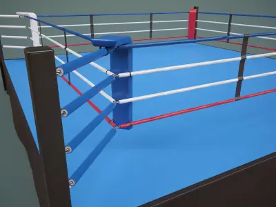 Boxing Ring PBR Low-poly 3D model