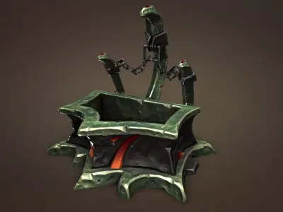 Undead water tank Low-poly 3D model