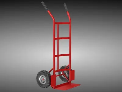 Hand Truck Low-poly 3D model