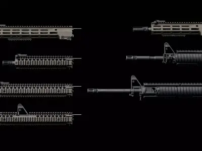 M4 - Handguards Low-poly 3D model