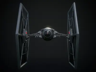 Tie Fighter Low-poly 3D model purchase