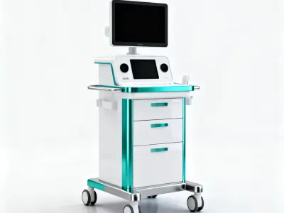 Realistic Sci-Fi Medical Cart 3D Model Low-poly 3D model