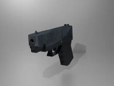 3D Low Poly Pistol Glock Model Low-poly 3D model