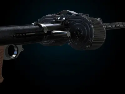 MG15 Machine Gun 3D model