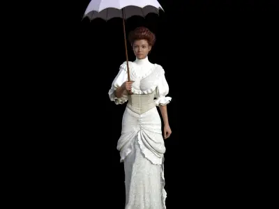 VICTORIAN ERA GIRL 3 3D print model